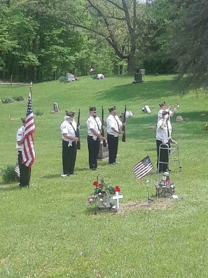 Veterans honor the fallen at a Memorial Day ceremony at the local cemetery — a cherished annual tradition in Norwich Township.